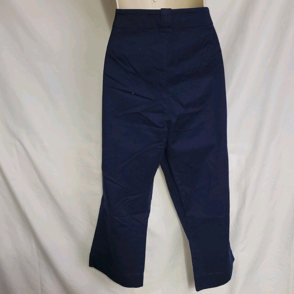 L-RL Lauren Active Ralph Lauren Navy Blue Capri's Size 10 - Picture 3 of 4